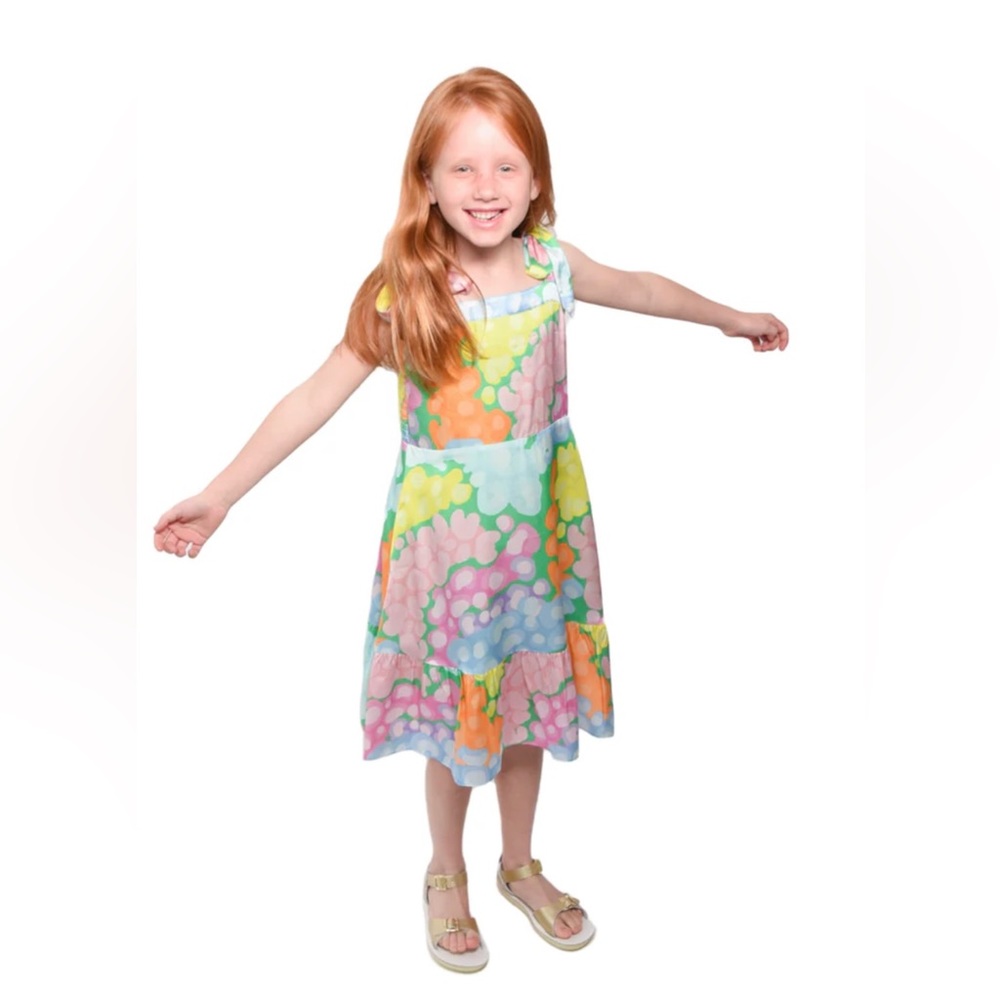 Emily McCarthy mini bow midi dress-flora cheetah